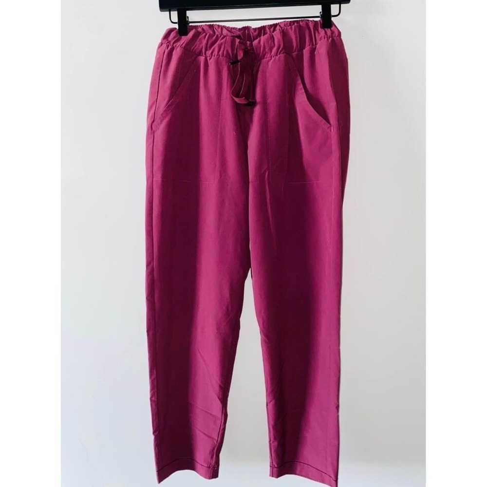 P1 Under ARMOUR Women's Small travel casual loose fit pants Burgundy Plum
